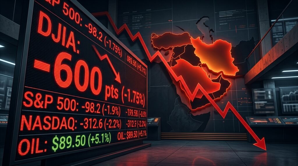 A Reversed Ceasefire Sent the Dow Down Nearly 600 Points